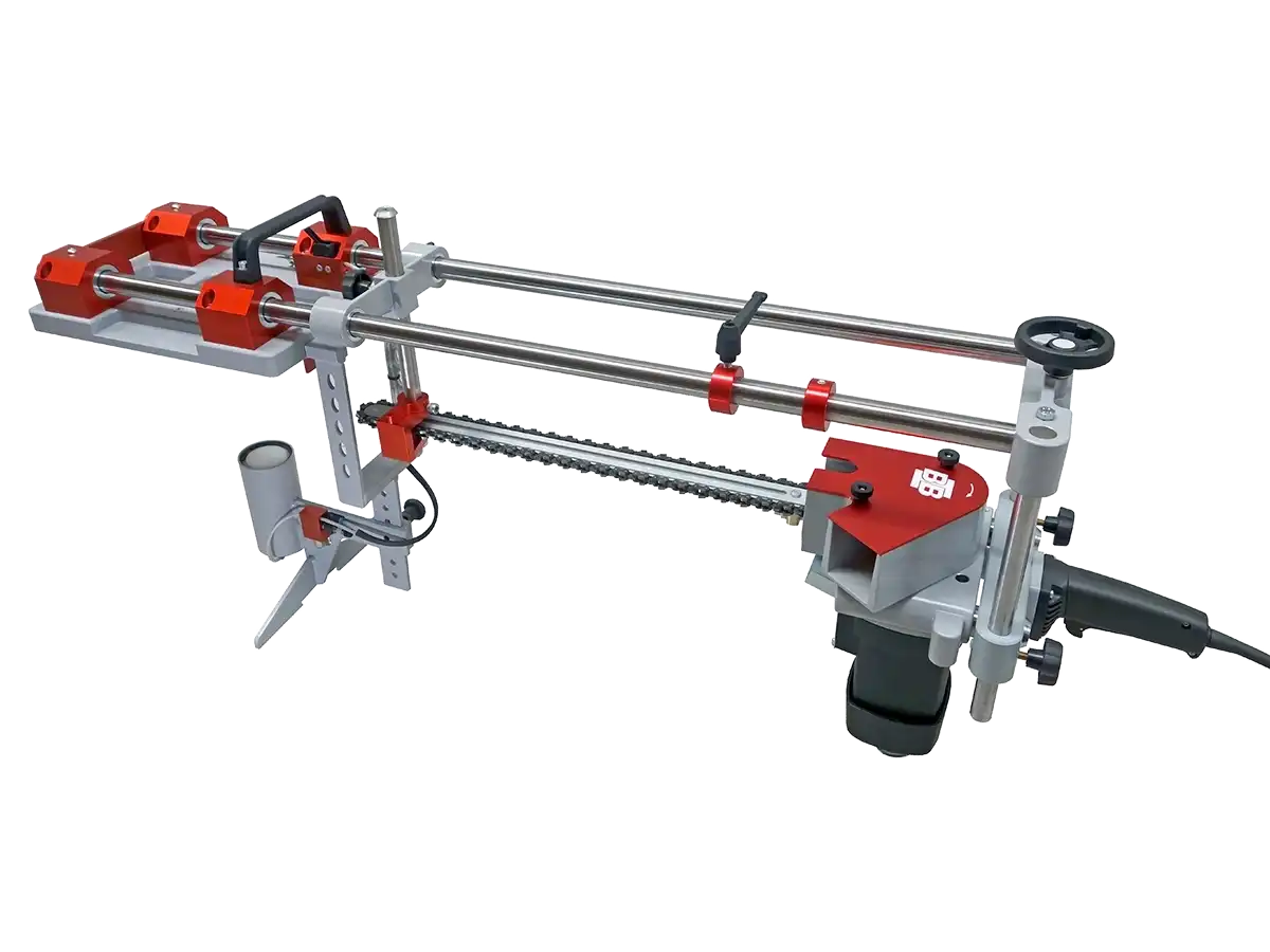 Portable chain slot mortiser for wood