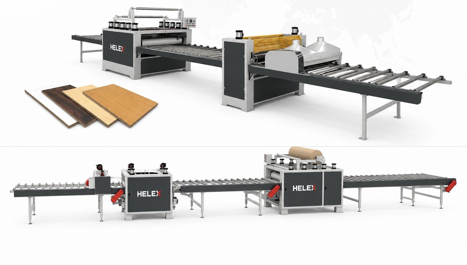 Cold glue laminating line HE 1200 B