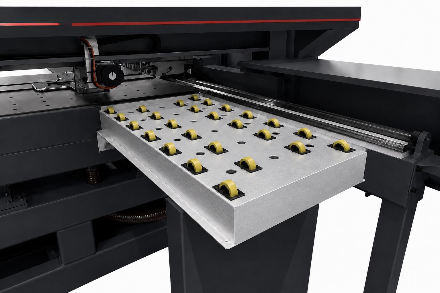 Backside view CNC boring machine